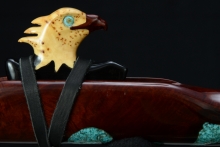 Manzanita Burl Native American Flute, Minor, Mid G-4, #F48H